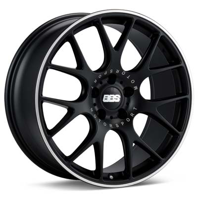 BBS CH-R 18" Black w/Polished Stainless Lip Rims Set of 4 - Neon SRT-4