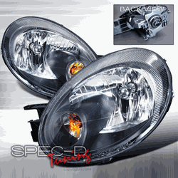 Spec-D Crystal Headlights - Black SRT-4